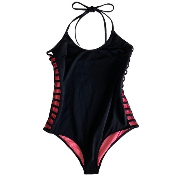 PINK Victoria's Secret  Strappy Cut Out Halter One Piece Swimsuit. Size Small - Picture 1 of 5